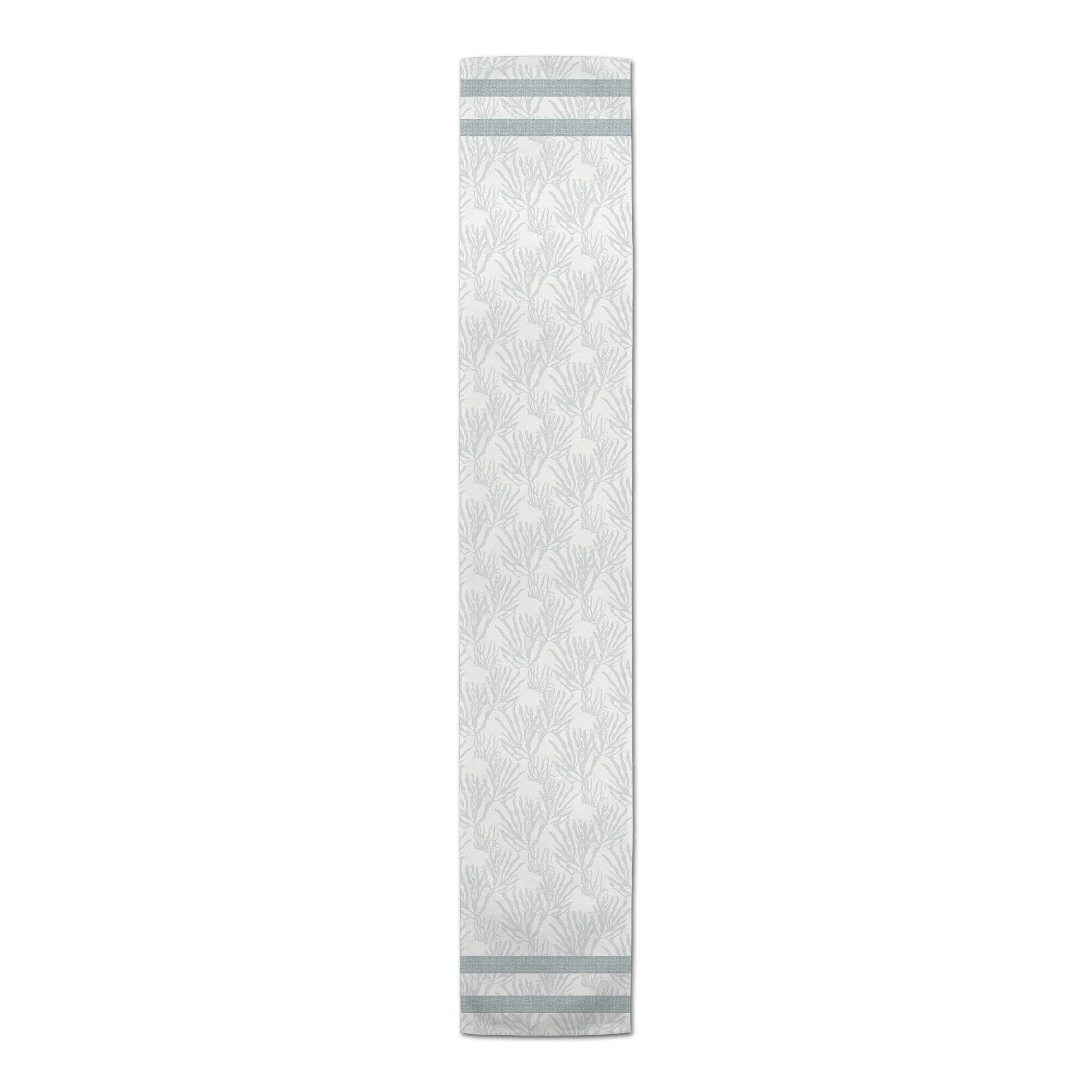 Coral & Stripe Cotton Twill Runner
